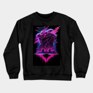 Synthwave metal abstraction Crewneck Sweatshirt